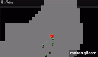 Gameplay footage of In The Dark, showing pixel survival action.